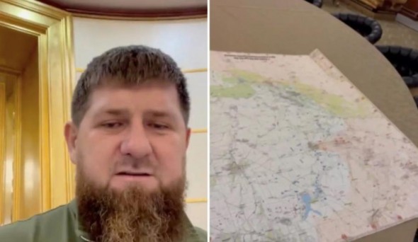 FOTO // Ramzan Kadîrov a dezvăluit hărţile cu planurile de atac ale Rusiei în Ucraina